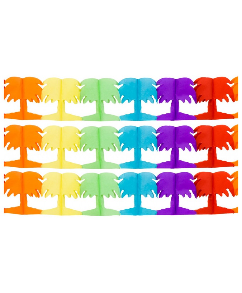 Guirlande papier Palmier multicolore 4 m