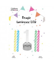 Bougie clignotante LED 1 + 4 bougies