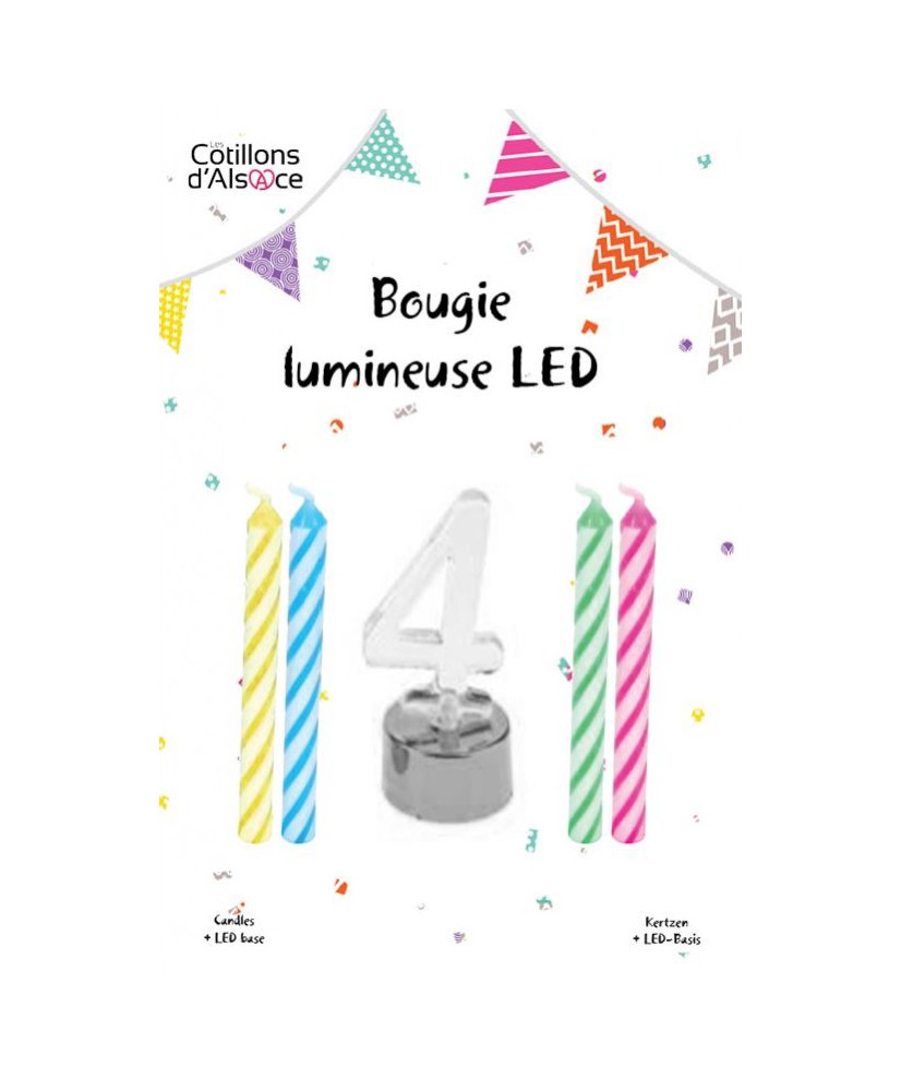 Bougie clignotante LED 4 + 4 bougies