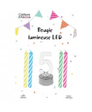 Bougie clignotante LED 5 + 4 bougies