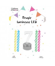 Bougie clignotante LED 7 + 4 bougies
